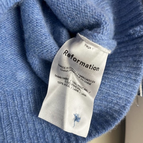 NWT Reformation Nathalia Regenerative Wool Crop Cardigan (size XL) - Picture 10 of 10